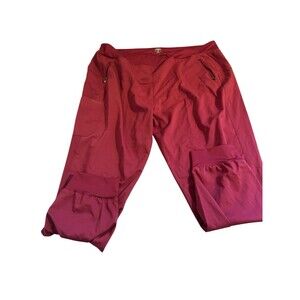 Healing Hands Tara Scrub Joggers Women's 3X Wine Zip Pockets Style 9233X Tara